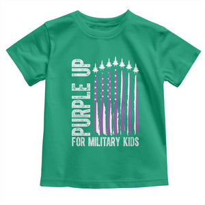 Purple Up For Military Kids Toddler T Shirt US Flag Military Child Support TS10 Irish Green Print Your Wear