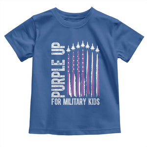 Purple Up For Military Kids Toddler T Shirt US Flag Military Child Support TS10 Royal Blue Print Your Wear