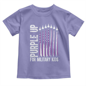 Purple Up For Military Kids Toddler T Shirt US Flag Military Child Support TS10 Violet Print Your Wear