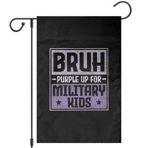 Bruh Purple Up For Military Kids Garden Flag Support Military Kids TS10 Black Print Your Wear