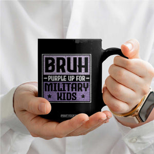 Bruh Purple Up For Military Kids Coffee Mug Support Military Kids TS10 Print Your Wear