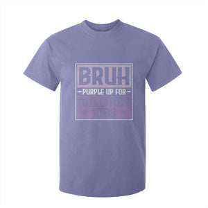 Bruh Purple Up For Military Kids T Shirt For Kid Support Military Kids TS10 Violet Print Your Wear