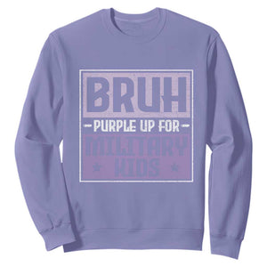 Bruh Purple Up For Military Kids Sweatshirt Support Military Kids TS10 Violet Print Your Wear