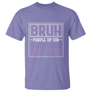 Bruh Purple Up For Military Kids T Shirt Support Military Kids TS10 Violet Print Your Wear