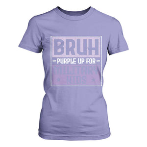 Bruh Purple Up For Military Kids T Shirt For Women Support Military Kids TS10 Violet Print Your Wear
