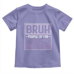Bruh Purple Up For Military Kids Toddler T Shirt Support Military Kids TS10 Violet Print Your Wear