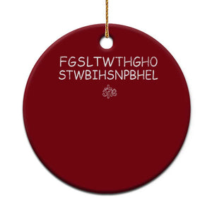 For God So Loved Ceramic Ornament John 316 Bible Verse FGSLTWTHGOB Cross Subtle Christian Acronym TS10 1pc Red Print Your Wear