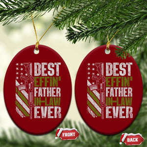 Best Effin’ Father In Law Ever Ceramic Ornament FIL Gun American Flag TS10 Print Your Wear