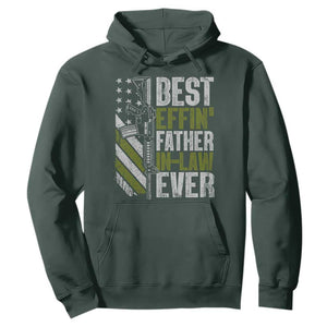 Best Effin’ Father In Law Ever Hoodie FIL Gun American Flag TS10 Dark Forest Green Print Your Wear
