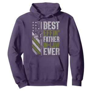 Best Effin’ Father In Law Ever Hoodie FIL Gun American Flag TS10 Purple Print Your Wear