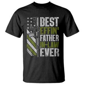 Best Effin’ Father In Law Ever T Shirt FIL Gun American Flag TS10 Black Print Your Wear