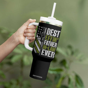 Best Effin’ Father In Law Ever Tumbler With Handle FIL Gun American Flag TS10 Print Your Wear