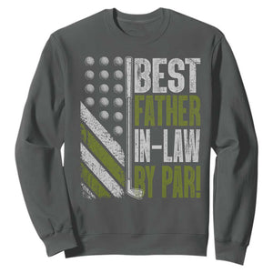 Father In Law Golf Sweatshirt Best FIL By Par Fathers Day Gift for Golfers TS10 Dark Heather Print Your Wear