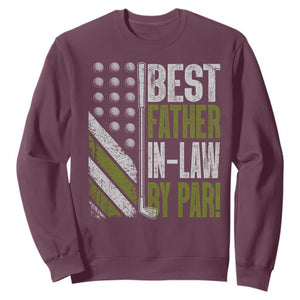 Father In Law Golf Sweatshirt Best FIL By Par Fathers Day Gift for Golfers TS10 Maroon Print Your Wear