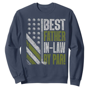 Father In Law Golf Sweatshirt Best FIL By Par Fathers Day Gift for Golfers TS10 Navy Print Your Wear