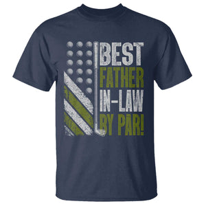 Father In Law Golf T Shirt Best FIL By Par Fathers Day Gift for Golfers TS10 Navy Print Your Wear