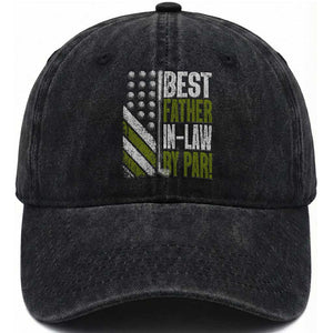 Father In Law Golf Washed Cotton Baseball Cap Best FIL By Par Fathers Day Gift for Golfers TS10 Print Your Wear