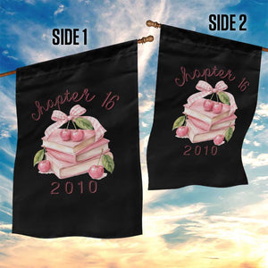 Sweet Chapter 16 Birthday Garden Flag Cherry Books 16th Birthday Gifts For Her Book Lover