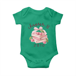 Sweet Chapter 16 Birthday Baby Onesie Cherry Books 16th Birthday Gifts For Her Book Lover