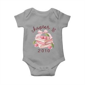 Sweet Chapter 16 Birthday Baby Onesie Cherry Books 16th Birthday Gifts For Her Book Lover