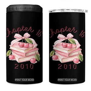 Sweet Chapter 16 Birthday 4 in 1 Can Cooler Tumbler Cherry Books 16th Birthday Gifts For Her Book Lover