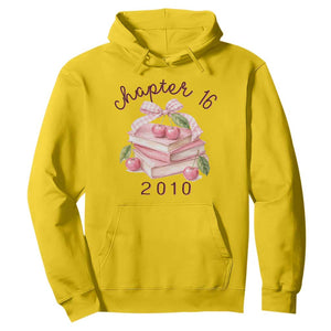 Sweet Chapter 16 Birthday Hoodie Cherry Books 16th Birthday Gifts For Her Book Lover