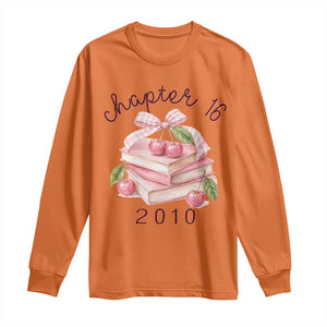 Sweet Chapter 16 Birthday Long Sleeve Shirt Cherry Books 16th Birthday Gifts For Her Book Lover