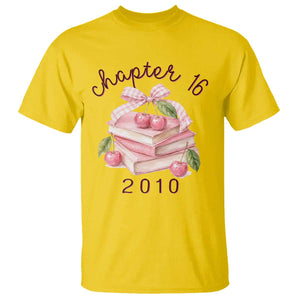 Sweet Chapter 16 Birthday T Shirt Cherry Books 16th Birthday Gifts For Her Book Lover