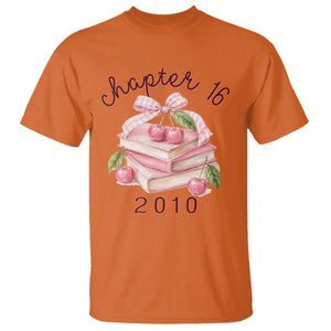 Sweet Chapter 16 Birthday T Shirt Cherry Books 16th Birthday Gifts For Her Book Lover