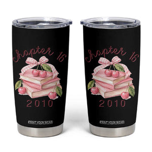 Sweet Chapter 16 Birthday Tumbler Cup Cherry Books 16th Birthday Gifts For Her Book Lover