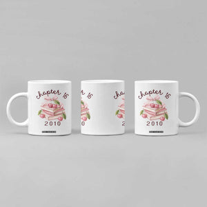 Sweet Chapter 16 Birthday Coffee Mug Cherry Books 16th Birthday Gifts For Her Book Lover