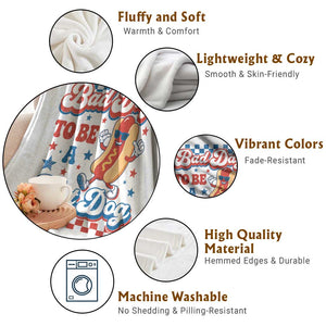 Bad Day To Be A Hot Dog Throw Blanket Hotdog Lover Wiener 4th Of July TS10 Print Your Wear