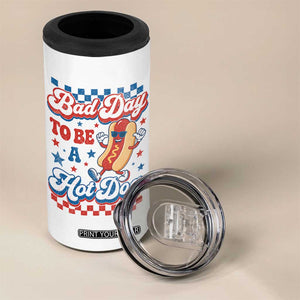 Bad Day To Be A Hot Dog 4 in 1 Can Cooler Tumbler Hotdog Lover Wiener 4th Of July TS10 Print Your Wear