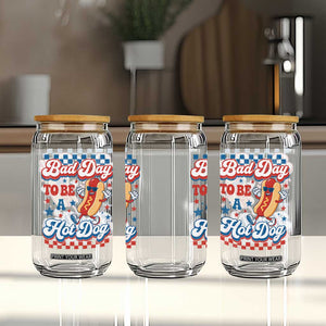 Bad Day To Be A Hot Dog Glass Can Hotdog Lover Wiener 4th Of July TS10 Print Your Wear