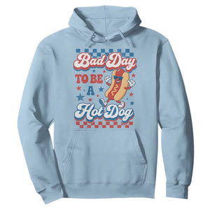 Bad Day To Be A Hot Dog Hoodie Hotdog Lover Wiener 4th Of July TS10 Light Blue Print Your Wear