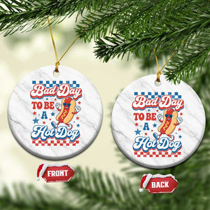 Bad Day To Be A Hot Dog Ceramic Ornament Hotdog Lover Wiener 4th Of July TS10 1pc White Marble Print Your Wear