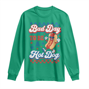 Bad Day To Be A Hot Dog Long Sleeve Shirt Hotdog Lover Wiener 4th Of July TS10 Irish Green Print Your Wear