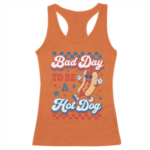 Bad Day To Be A Hot Dog Racerback Tank Top Hotdog Lover Wiener 4th Of July TS10 Orange Print Your Wear