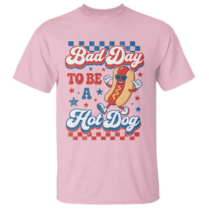 Bad Day To Be A Hot Dog T Shirt Hotdog Lover Wiener 4th Of July TS10 Light Pink Print Your Wear