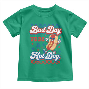 Bad Day To Be A Hot Dog Toddler T Shirt Hotdog Lover Wiener 4th Of July TS10 Irish Green Print Your Wear