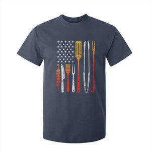 Bbq Smoker T Shirt For Kid Barbecue Chef Smoking Tools Grilling Pit Master USA Flag TS10 Navy Print Your Wear