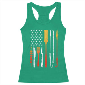Bbq Smoker Racerback Tank Top Barbecue Chef Smoking Tools Grilling Pit Master USA Flag TS10 Irish Green Print Your Wear
