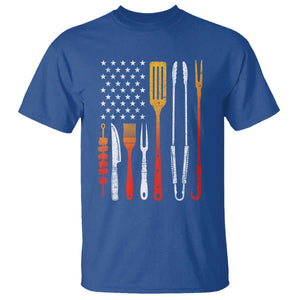 Bbq Smoker T Shirt Barbecue Chef Smoking Tools Grilling Pit Master USA Flag TS10 Royal Blue Print Your Wear