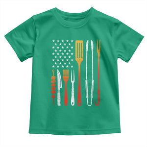 Bbq Smoker Toddler T Shirt Barbecue Chef Smoking Tools Grilling Pit Master USA Flag TS10 Irish Green Print Your Wear
