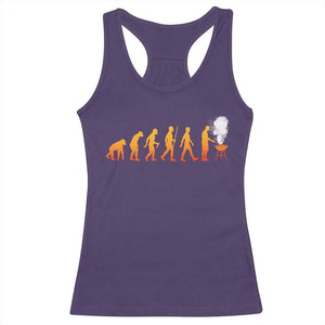 Funny BBQ Racerback Tank Top Evolution Of Grill Master Grilling Gifts Meat Smoking TS10 Purple Print Your Wear