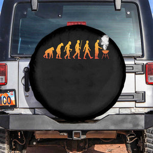 Funny BBQ Spare Tire Cover Evolution Of Grill Master Grilling Gifts Meat Smoking TS10 No hole Black Print Your Wear