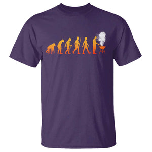 Funny BBQ T Shirt Evolution Of Grill Master Grilling Gifts Meat Smoking TS10 Purple Print Your Wear