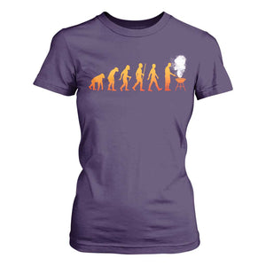 Funny BBQ T Shirt For Women Evolution Of Grill Master Grilling Gifts Meat Smoking TS10 Purple Print Your Wear