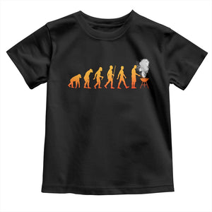 Funny BBQ Toddler T Shirt Evolution Of Grill Master Grilling Gifts Meat Smoking TS10 Black Print Your Wear