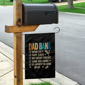 Funny Dad Garden Flag Retro Dad Bank Fathers Day